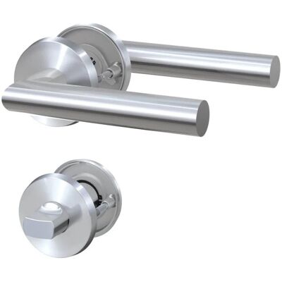 Basi Rosetten Garnitur ZB 3200 Edelstahl LForm Lochung WC/Bad Basi Rosetten Garnitur ZB 3200 Edelstahl LForm Lochung WC/Bad