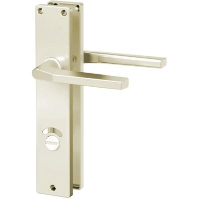 Basi Langschild Garnitur ZB 4100 Alu F2 Eckig Lochung WC/Bad Basi Langschild Garnitur ZB 4100 Alu F2 Eckig Lochung WC/Bad