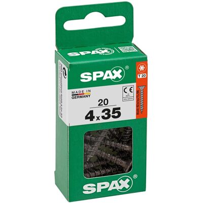 Spax Universalschraube VGW TSP Verzinkt 4 mm x 35 mm Schwarz 20 Stück Spax Universalschraube VGW TSP Verzinkt 4 mm x 35 mm Schwarz 20 Stück