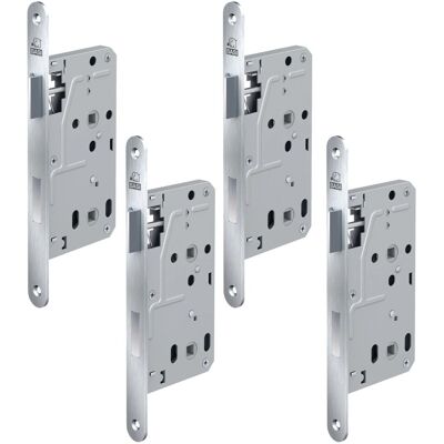 Basi Zimmertürschloss ES 929 BAD DIN Rechts/Links Rundstulp 20 mm Edelstahl Falle/Riegel Aluminium 4er Set Basi Zimmertürschloss ES 929 BAD DIN Rechts/Links Rundstulp 20 mm Edelstahl Falle/Riegel Aluminium 4er Set