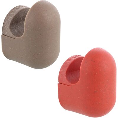 Wagner Wandhaken Set Pill Taupe-Korallenrot 4 Stück Wagner Wandhaken Set Pill Taupe-Korallenrot 4 Stück
