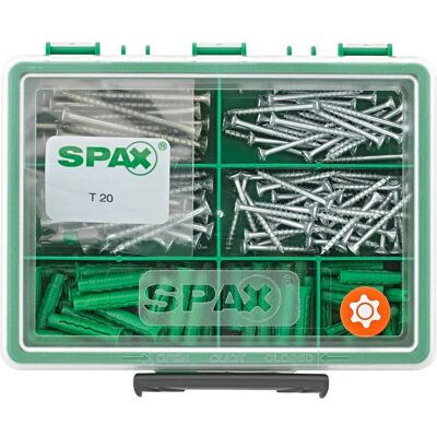 Spax Schrauben-Set mit 4 Abmessungen und Dübel Kleines Sortiment 161-teilig Spax Schrauben-Set mit 4 Abmessungen und Dübel Kleines Sortiment 161-teilig