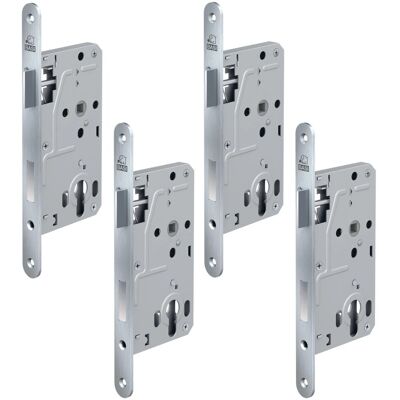 Basi Zimmertürschloss ES 928 PZW DIN Rechts/Links Rundstulp 20 mm Edelstahl Falle/Riegel Aluminium 4er Set Basi Zimmertürschloss ES 928 PZW DIN Rechts/Links Rundstulp 20 mm Edelstahl Falle/Riegel Aluminium 4er Set