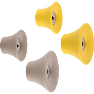 Wagner Wandhaken-Set Tulip WH 0320 Taupe Honiggelb 4 Stück Wagner Wandhaken-Set Tulip WH 0320 Taupe Honiggelb 4 Stück