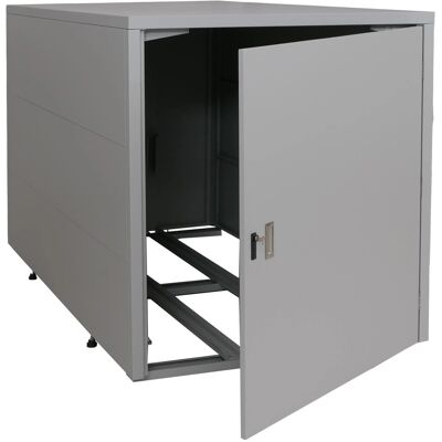 MCW 2er-Fahrradgarage P93 Abschließbar Verzinkter Stahl 123x113x208cm Hellgrau MCW 2er-Fahrradgarage P93 Abschließbar Verzinkter Stahl 123x113x208cm Hellgrau