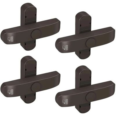 Basi Fenster und Fenstertürenzusatzsicherung Set 4* FS 500 Braun Doppelflügelig Basi Fenster und Fenstertürenzusatzsicherung Set 4* FS 500 Braun Doppelflügelig