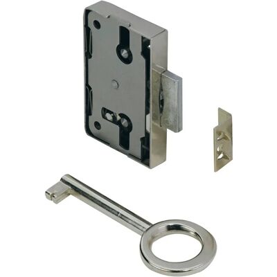 HETTICH Schrankschloss - 20 mm Reversibel Stahl Nickel-Optik HETTICH Schrankschloss - 20 mm Reversibel Stahl Nickel-Optik