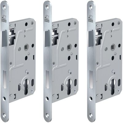 Basi Zimmertürschloss ES 92 8 PZW DIN Rechts Rundstulp 20 mm Edelstahl Falle Kunststoff Riegel Aluminium 3er Set Basi Zimmertürschloss ES 92 8 PZW DIN Rechts Rundstulp 20 mm Edelstahl Falle Kunststoff Riegel Aluminium 3er Set
