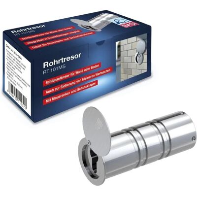 Basi Rohrtresor RT 101MS Aluminium Verschluss aus Edelstahl mit Maueranker & Schutzklappe Basi Rohrtresor RT 101MS Aluminium Verschluss aus Edelstahl mit Maueranker & Schutzklappe