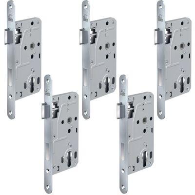 Basi Zimmertürschloss ES 928 PZW DIN Links Rundstulp 20 mm Edelstahl Falle Kunststoff Riegel Aluminium 5er Set Basi Zimmertürschloss ES 928 PZW DIN Links Rundstulp 20 mm Edelstahl Falle Kunststoff Riegel Aluminium 5er Set