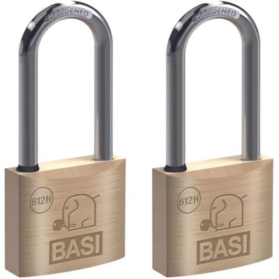 Basi Vorhangschloss Set 2* VHS 612H Breite 40 mm Bügelhöhe 40 mm Verschiedenschließend mit Wasserstop Messinggehäuse Basi Vorhangschloss Set 2* VHS 612H Breite 40 mm Bügelhöhe 40 mm Verschiedenschließend mit Wasserstop Messinggehäuse