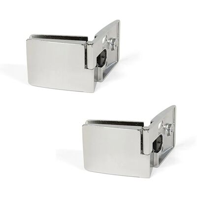 Emuca Set Topfscharniere für Glastüren Zentral 4 bis 5 mm Stärke Zamak Hochglanz Verchromt Emuca Set Topfscharniere für Glastüren Zentral 4 bis 5 mm Stärke Zamak Hochglanz Verchromt