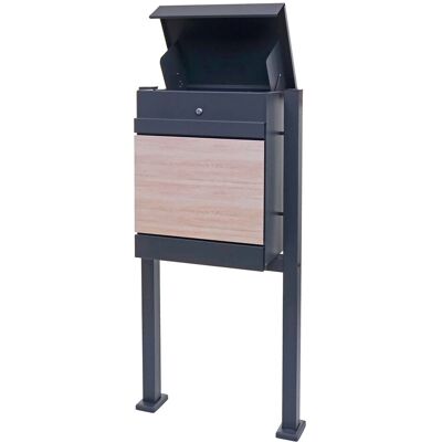 MCW Paketkasten mit Standfuß K41 Verzinkt anthrazit-Holzoptik MCW Paketkasten mit Standfuß K41 Verzinkt anthrazit-Holzoptik