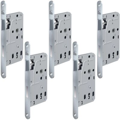 Basi Zimmertürschloss ES 927 BB DIN Rechts/Links Rundstulp 20 mm Edelstahl Falle/Riegel Aluminium 5er Set Basi Zimmertürschloss ES 927 BB DIN Rechts/Links Rundstulp 20 mm Edelstahl Falle/Riegel Aluminium 5er Set