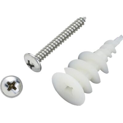 LUXTOOLS LUX-TOOLS Gipskartondübel Kunststoff mit Schrauben Ø 14 mm x 32 mm 50 Stück LUXTOOLS LUX-TOOLS Gipskartondübel Kunststoff mit Schrauben Ø 14 mm x 32 mm 50 Stück