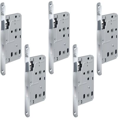 Basi Zimmertürschloss ES 929 BAD DIN Rechts Rundstulp 20 mm Edelstahl Falle Kunststoff Riegel Aluminium 5er Set Basi Zimmertürschloss ES 929 BAD DIN Rechts Rundstulp 20 mm Edelstahl Falle Kunststoff Riegel Aluminium 5er Set