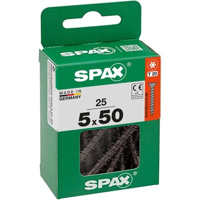 Spax Universalschraube VGW TSP Verzinkt 5 mm x 50 mm schwarz 25 Stück Spax Universalschraube VGW TSP Verzinkt 5 mm x 50 mm schwarz 25 Stück