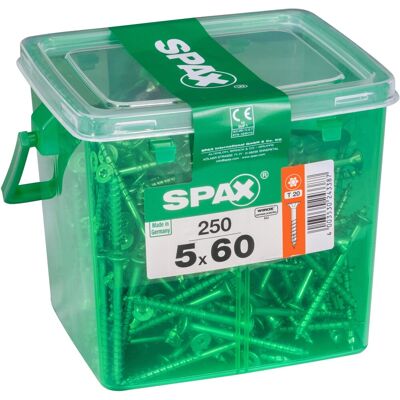 Spax Senkkopf Universalschraube T-Star plus-Antrieb Ø 5 mm x 60 mm 250 Stück Spax Senkkopf Universalschraube T-Star plus-Antrieb Ø 5 mm x 60 mm 250 Stück