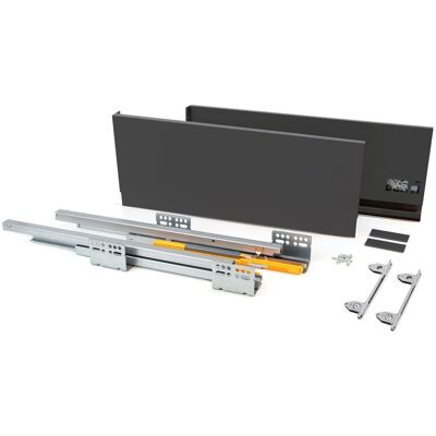 Emuca Außenschublade Concept 30Kg Höhe 185mm Tiefe 450mm Stahl Anthrazitgrau Emuca Außenschublade Concept 30Kg Höhe 185mm Tiefe 450mm Stahl Anthrazitgrau