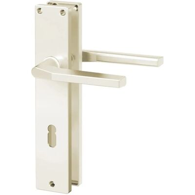 Basi Langschild Garnitur ZB 4100 Alu F2 Eckig Lochung Buntbart Basi Langschild Garnitur ZB 4100 Alu F2 Eckig Lochung Buntbart