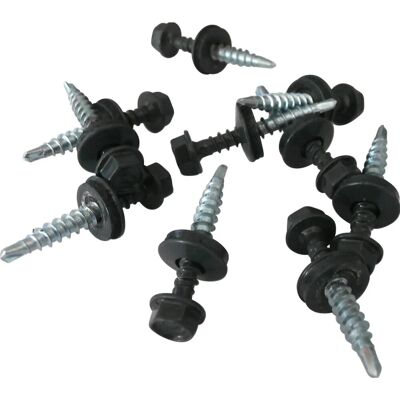 Easypan Schrauben Selbstschneidend 20 mm Schiefer 40 Stück Easypan Schrauben Selbstschneidend 20 mm Schiefer 40 Stück