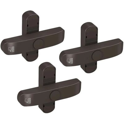 Basi Fenster und Fenstertürenzusatzsicherung Set 3* FS 500 Braun Doppelflügelig Basi Fenster und Fenstertürenzusatzsicherung Set 3* FS 500 Braun Doppelflügelig