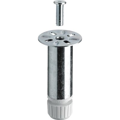 Hettich Sockelverstellfuß 100-110 x Ø 30 mm Stahl Verchromt mit M10 1 Stück Hettich Sockelverstellfuß 100-110 x Ø 30 mm Stahl Verchromt mit M10 1 Stück