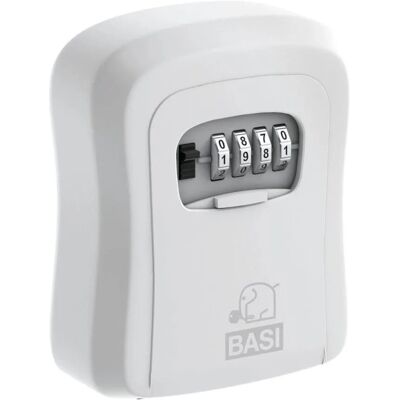 Basi Schlüsselsafe mit Zahlenschloss SSZ 200 in der Farbe Weiß Witterungsbeständiges Aluminiumgehäuse Basi Schlüsselsafe mit Zahlenschloss SSZ 200 in der Farbe Weiß Witterungsbeständiges Aluminiumgehäuse