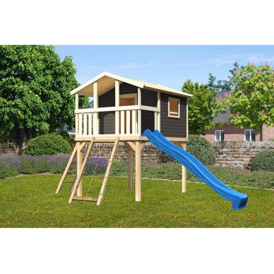 Karibu Benjamin Spielhaus - Holzhaus mit Rutsche Karibu Benjamin Spielhaus - Holzhaus mit Rutsche