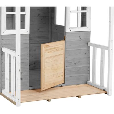 Zwerkules Spielhaus Valli 137 cm x 121 cm x 140 cm Grau FSC® Zwerkules Spielhaus Valli 137 cm x 121 cm x 140 cm Grau FSC®