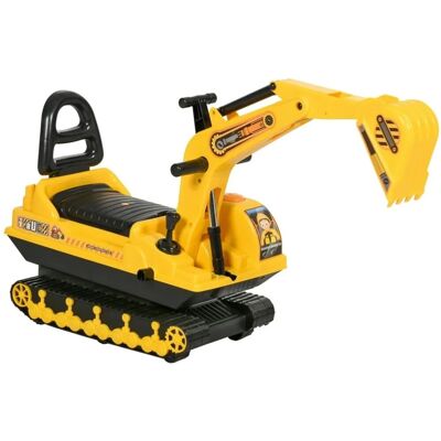 HOMCOM Kinder Sitzbagger mit Schaufel Hupe Aufsitzbagger Stauraum HOMCOM Kinder Sitzbagger mit Schaufel Hupe Aufsitzbagger Stauraum
