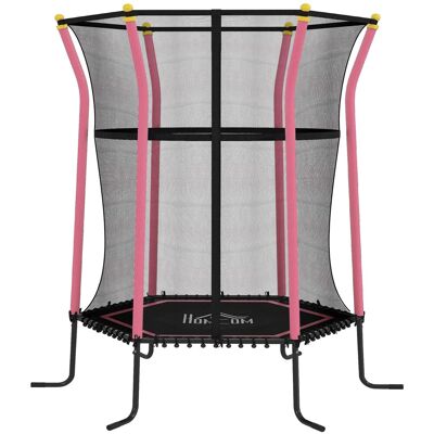 HOMCOM Kindertrampolin Stahl Kunststoff 122L x 111B x 190H cm Rosa HOMCOM Kindertrampolin Stahl Kunststoff 122L x 111B x 190H cm Rosa