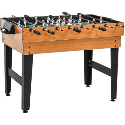HOMCOM Multigame Spieltisch MDF Stahl Naturholz Schwarz 107L x 61B x 84,5H cm HOMCOM Multigame Spieltisch MDF Stahl Naturholz Schwarz 107L x 61B x 84,5H cm