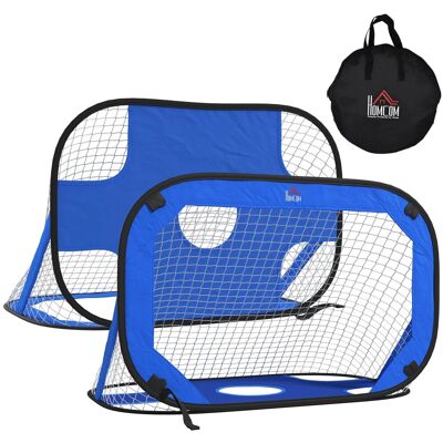HOMCOM Fußballtor Pop Up Tor Oxford-Gewebe Blau 123L x 80B x 80T cm HOMCOM Fußballtor Pop Up Tor Oxford-Gewebe Blau 123L x 80B x 80T cm