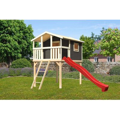 Karibu Spielhaus Benjamin - Wetterfest, 225x309x250cm, terragrau Karibu Spielhaus Benjamin - Wetterfest, 225x309x250cm, terragrau