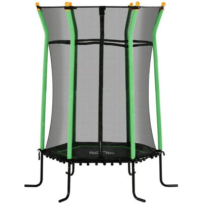 HOMCOM Kindertrampolin Stahl Kunststoff 122L x 111B x 190H cm Grün HOMCOM Kindertrampolin Stahl Kunststoff 122L x 111B x 190H cm Grün