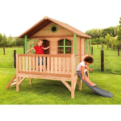 Axi Spielhaus Stef Braun/Grün mit Rutsche Grau 349 x 212 x 212 cm FSC® Axi Spielhaus Stef Braun/Grün mit Rutsche Grau 349 x 212 x 212 cm FSC®
