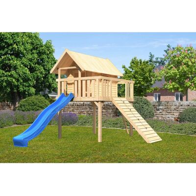 AKUBI Spielhaus Fidel - Außenspielset mit Rutsche & Rampe AKUBI Spielhaus Fidel - Außenspielset mit Rutsche & Rampe