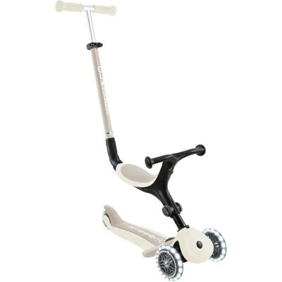 Globber Go-Up Active Lights 3 in 1 Dreirad Laufrad und Scooter 120/80 mm 3-Rädrig Höhenverstellbar Kokos Weiß Globber Go-Up Active Lights 3 in 1 Dreirad Laufrad und Scooter 120/80 mm 3-Rädrig Höhenverstellbar Kokos Weiß