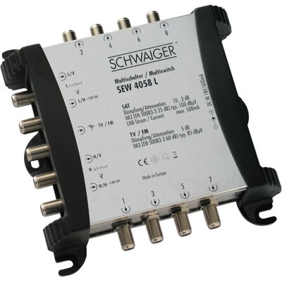 Schwaiger SAT-Multischalter 5 auf 8 SEW4058L 221 Schwaiger SAT-Multischalter 5 auf 8 SEW4058L 221