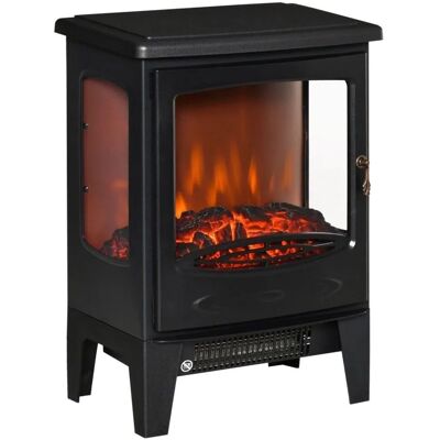 HOMCOM Elektrokamin Elektrischer Stahl ABS 39L x 26B x 54,8H cm Schwarz HOMCOM Elektrokamin Elektrischer Stahl ABS 39L x 26B x 54,8H cm Schwarz