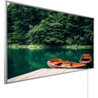 Könighaus Infrarotheizung Panorama-Serie 60 cm x 120 cm 1000 W Boot und See Könighaus Infrarotheizung Panorama-Serie 60 cm x 120 cm 1000 W Boot und See