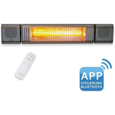 VASNER Appino BEATZZ Bluetooth Heizstrahler - Infrarot, 2000W, Grau, Innen/Außen VASNER Appino BEATZZ Bluetooth Heizstrahler - Infrarot, 2000W, Grau, Innen/Außen