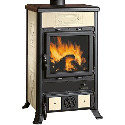 La Nordica-Extraflame - Rosella R1 BII - schwarz/beige - Naturstein - Wood-burning stove La Nordica-Extraflame - Rosella R1 BII - schwarz/beige - Naturstein - Wood-burning stove