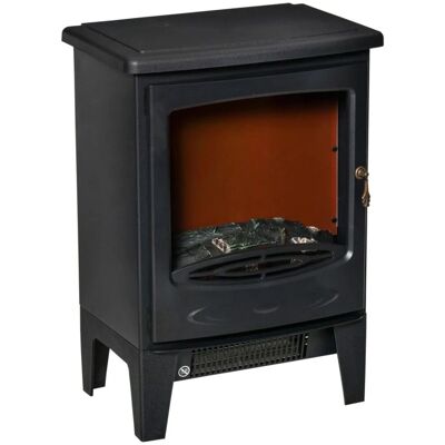 HOMCOM Elektrischer Kamin Stahl ABS Kunststoff 39B x 26T x 54,8H cm Schwarz HOMCOM Elektrischer Kamin Stahl ABS Kunststoff 39B x 26T x 54,8H cm Schwarz