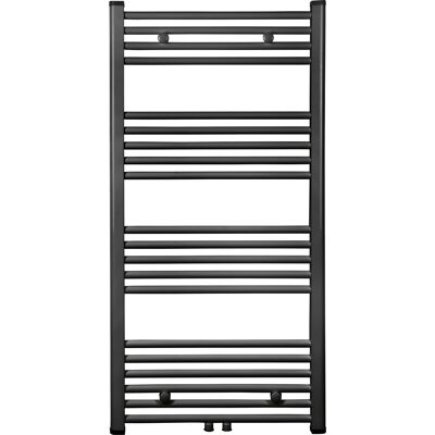 Wasserführender Badheizkörper Koblenz 60 x 120 cm Schwarz Matt Wasserführender Badheizkörper Koblenz 60 x 120 cm Schwarz Matt