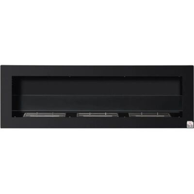 HOMCOM Alkohol Kamin Stahl Gehärtetes Glas 120B x 15T x 40H cm Schwarz HOMCOM Alkohol Kamin Stahl Gehärtetes Glas 120B x 15T x 40H cm Schwarz