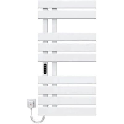 Emke Elektrischer Handtuchhalter 100×50cm Weiß Flachbadheizkörper 320W LED Display WiFi APP Steuerung Timer Emke Elektrischer Handtuchhalter 100×50cm Weiß Flachbadheizkörper 320W LED Display WiFi APP Steuerung Timer