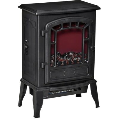 HOMCOM Elektrokamin Kunststoff Glas 39L x 24B x 56,5H cm Schwarz HOMCOM Elektrokamin Kunststoff Glas 39L x 24B x 56,5H cm Schwarz