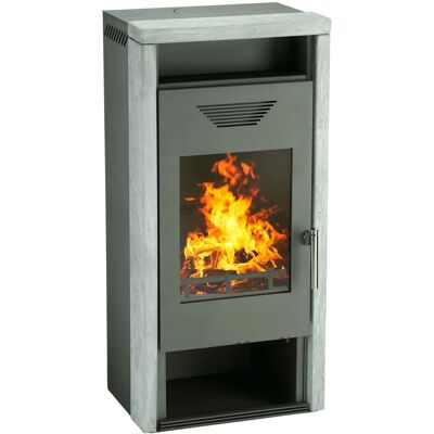 Wamsler LOGi-W Kaminofen Naturstein Grau 8 kW Wamsler LOGi-W Kaminofen Naturstein Grau 8 kW